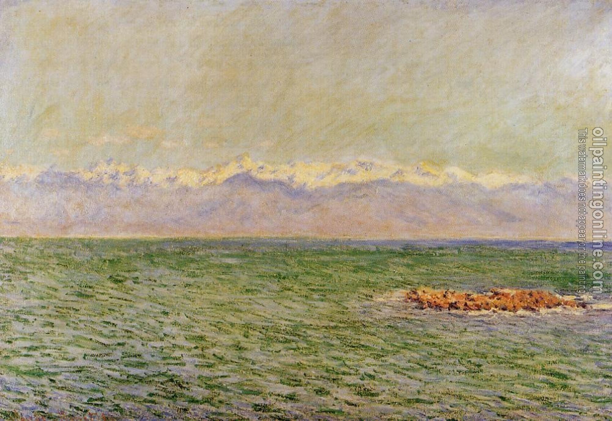 Monet, Claude Oscar - The Sea and the Alps